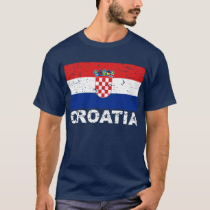 T-shirt Drapeau de cru de la Croatie