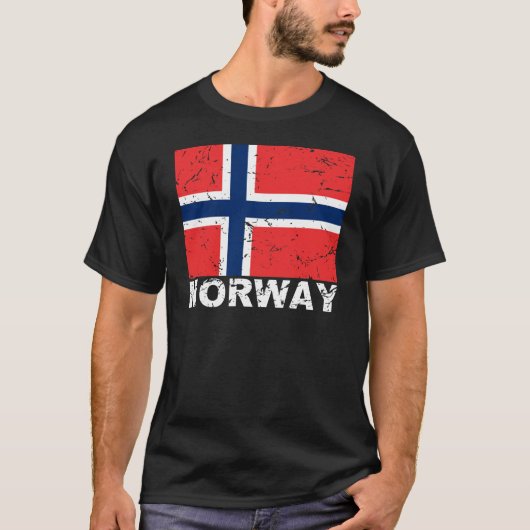 T-shirt Drapeau de cru de la Norvège (Devant)