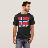 T-shirt Drapeau de cru de la Norvège (Devant entier)