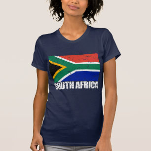 T-shirt Drapeau de cru de l'Afrique du Sud