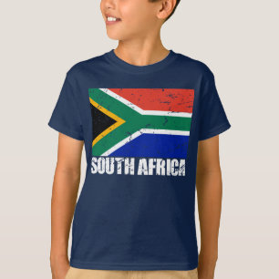 T-shirt Drapeau de cru de l'Afrique du Sud