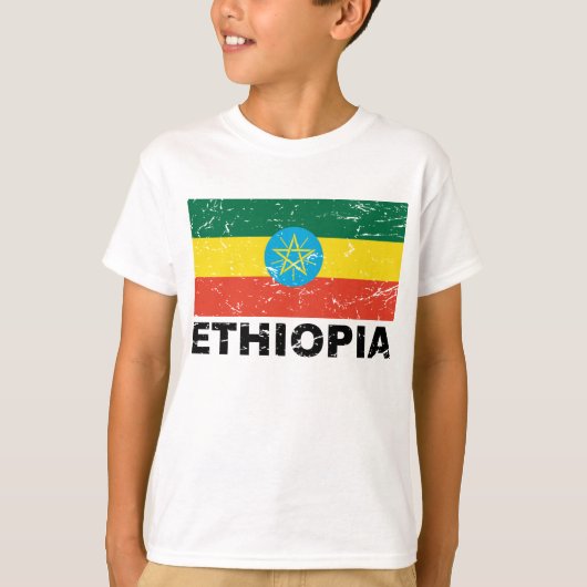 T-shirt Drapeau de cru de l'Ethiopie (Devant)