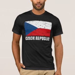 T-shirt Drapeau de cru de République Tchèque