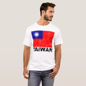 T-shirt Drapeau de cru de Taïwan (Devant entier)