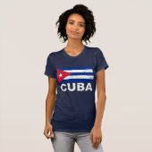 T-shirt Drapeau de cru du Cuba (Devant entier)