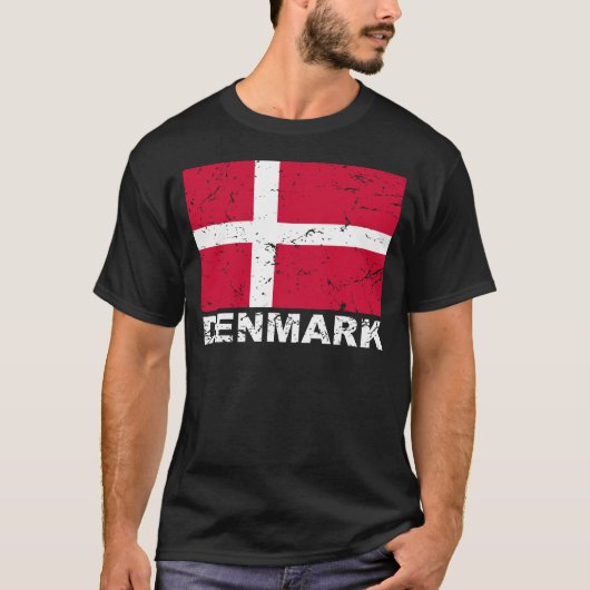 T-shirt Drapeau de cru du Danemark (Devant)