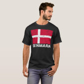 T-shirt Drapeau de cru du Danemark (Devant entier)