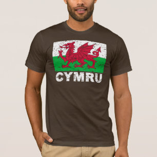 T-shirt Drapeau de cru du Pays de Galles CYMRU