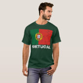 T-shirt Drapeau de cru du Portugal (Devant entier)