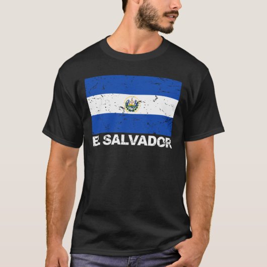 T-shirt Drapeau de cru du Salvador (Devant)
