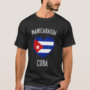 T-shirt Drapeau de Cuba Cœur Ville Manicaragua