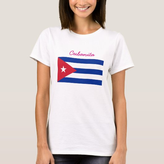T-shirt Drapeau de Cubain de Cubanita (Devant)