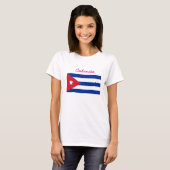 T-shirt Drapeau de Cubain de Cubanita (Devant entier)