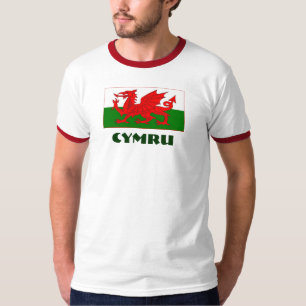 T-shirt Drapeau de Cymru/Gallois avec le texte de Cymru