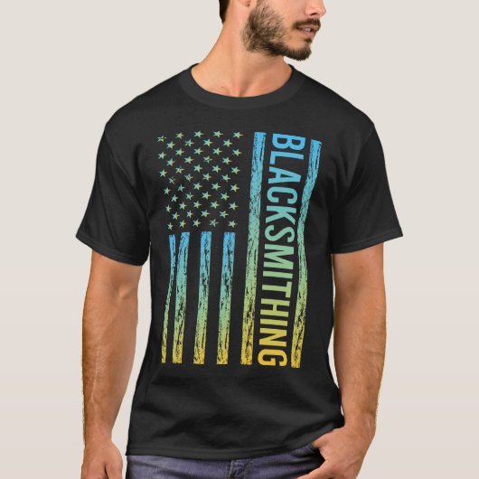 T-shirt Drapeau de dégradé 01 Forgeron forgeron forgeron f (Devant)