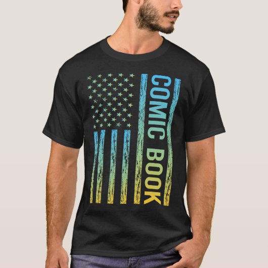T-shirt Drapeau de dégradé 02 Livres BD Comics (Devant)