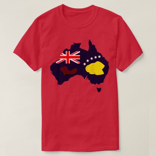 T-shirt Drapeau de démarrage australien (Design devant)