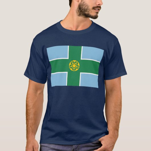 T-shirt Drapeau de Derbyshire (Devant)