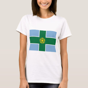 T-shirt Drapeau de Derbyshire (Comté d'Angleterre, Royaume
