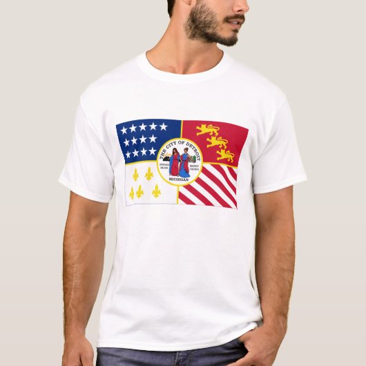 T-shirt Drapeau de Detroit (Devant)