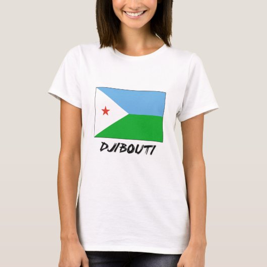 T-shirt Drapeau de Djibouti (Devant)
