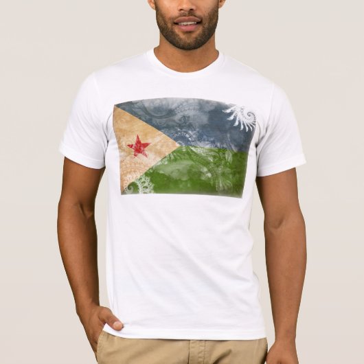 T-shirt Drapeau de Djibouti (Devant)