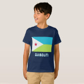 T-shirt Drapeau de Djibouti avec le nom (Devant entier)