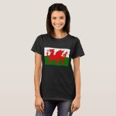 T-shirt Drapeau de dragon de rouge du Pays de Galles (Devant entier)