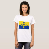 T-shirt Drapeau de Durham (Comté d'Angleterre, RU) (Devant entier)