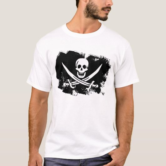 T-shirt Drapeau de fantôme de Jack de calicot (Devant)