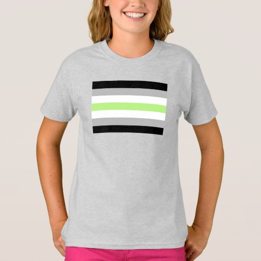T-shirt Drapeau de fierté agender (Devant)
