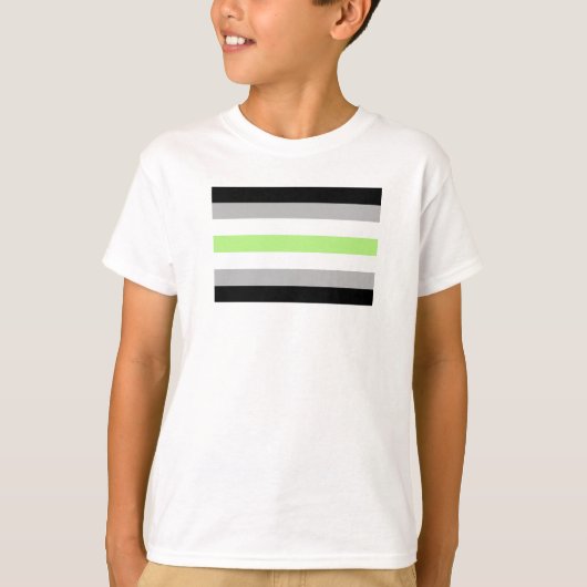 T-shirt Drapeau de fierté agender (Devant)