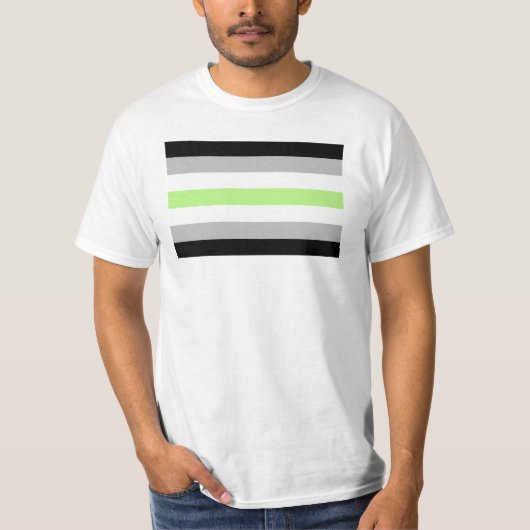 T-shirt Drapeau de fierté agender (Devant)