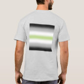 T-shirt Drapeau de Fierté Agender à Gradient avec Nom Pers (Dos)