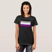 T-shirt Drapeau de fierté asexué (Devant entier)