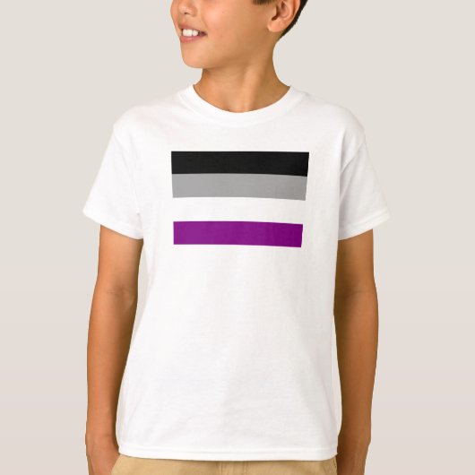 T-shirt Drapeau de fierté asexué (Devant)