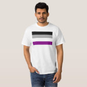 T-shirt Drapeau de fierté asexué (Devant entier)