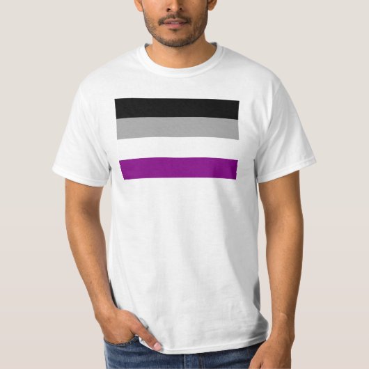 T-shirt Drapeau de fierté asexué (Devant)