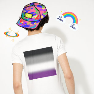 T-shirt Drapeau de fierté asexuée à dégradé - Drapeau ACE