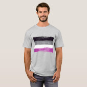 T-SHIRT DRAPEAU DE FIERTÉ ASEXUELLE PEINTE (Devant entier)