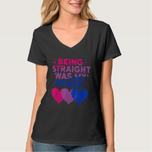 T-shirt Drapeau de fierté Bi bisexuel Être hétéro était ma