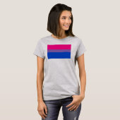 T-shirt Drapeau de fierté bisexuel (Devant entier)
