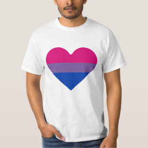 T-shirt Drapeau de fierté bisexuel Cœur