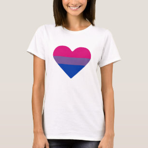 T-shirt Drapeau de fierté bisexuel cœur