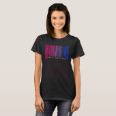 T-shirt Drapeau de fierté bisexuelle de joyeux Noël à code (Devant entier)