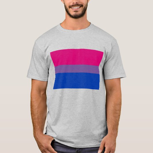 T-shirt Drapeau de fierté bisexuelle LGBTQ+ (Devant)