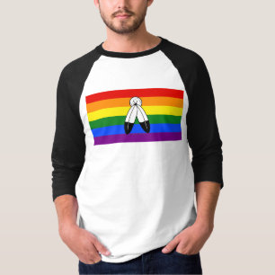 T-shirt Drapeau de fierté bispirituel de SlipperyJoe's sym