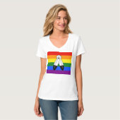 T-shirt Drapeau de fierté bispirituel de SlipperyJoe's sym (Devant entier)