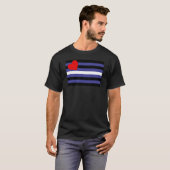 T-shirt Drapeau de fierté cuir (Devant entier)
