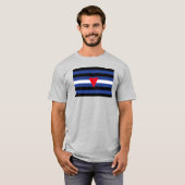 T-shirt Drapeau de fierté cuir queer (Devant entier)